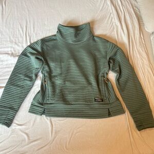 L.L. Bean - Women's Green Airlight Pullover, Funnelneck